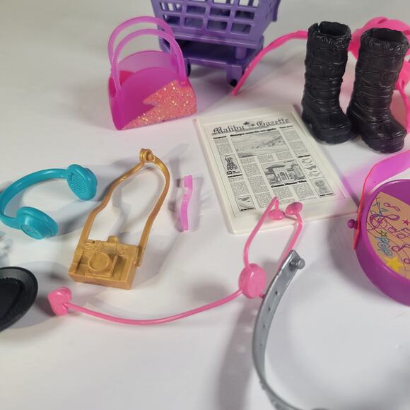 Barbie Doll Accessory Lot  Luggage, Boots, Headphones, Shopping Basket and More - Picture 16 of 16